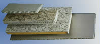 Ultralight Marble and Granite on honey comb or fiber glass backing
